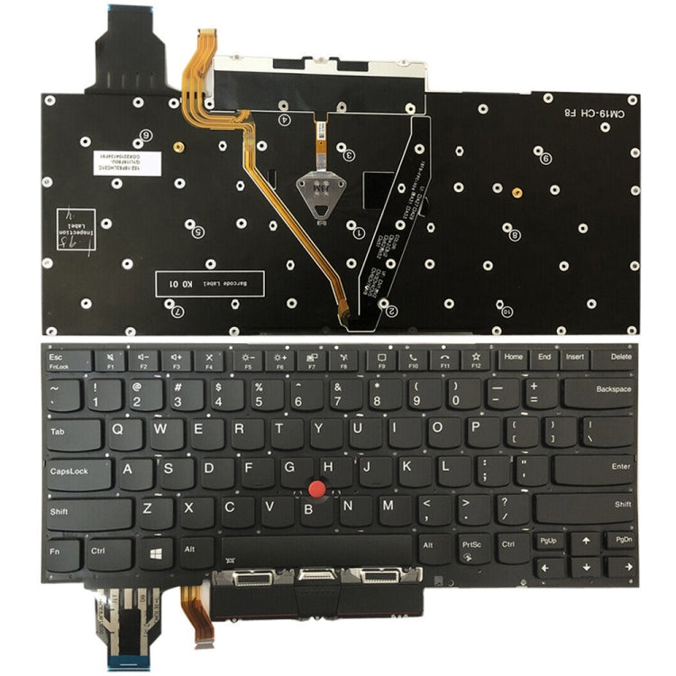 For Lenovo ThinkPad X1 Yoga 5th Gen 20UB US Version Backlight Laptop Keyboard with Touchpad Button(Dark Grey) For Lenovo ThinkPad X1 Yoga 5th Gen 20UB US Version Backlight Laptop Keyboard with Touchpad Button(Dark Grey)